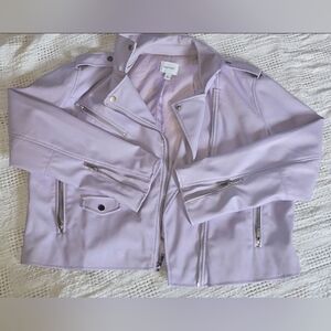 Nine West Lavender Faux Leather Jacket